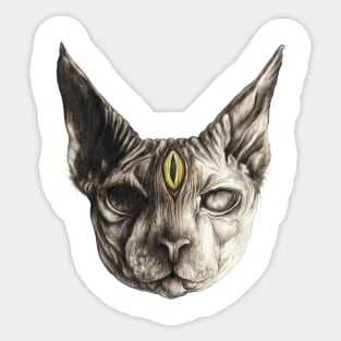 Third Eye cat Sticker